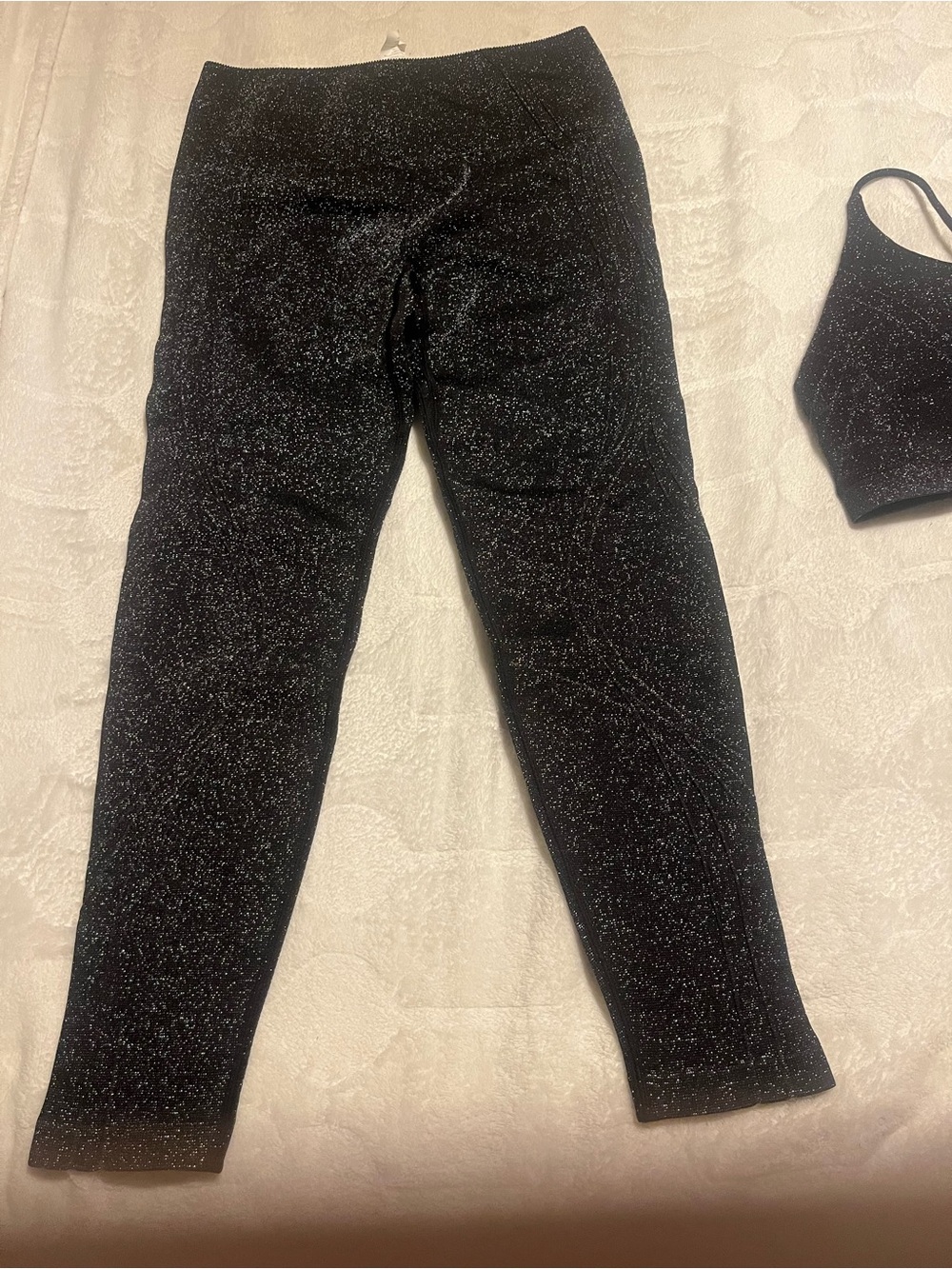 Fabletics Black Sparkle High-Waist Leggings